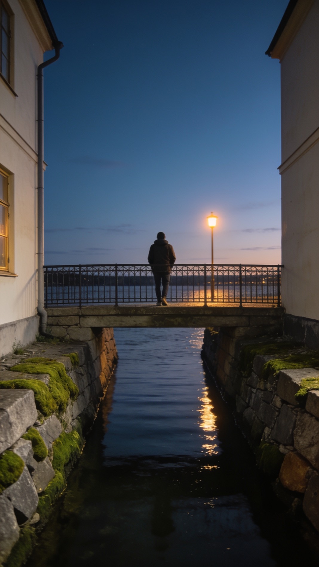 Blue hour by the water